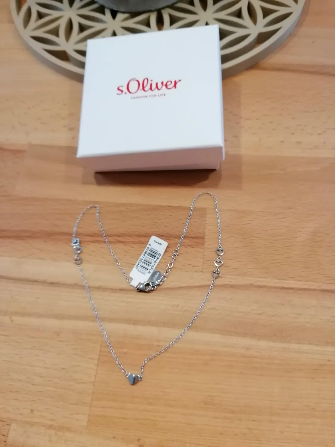 s.Oliver Collier Fille Cœur Acier 37+3 cm 2028446