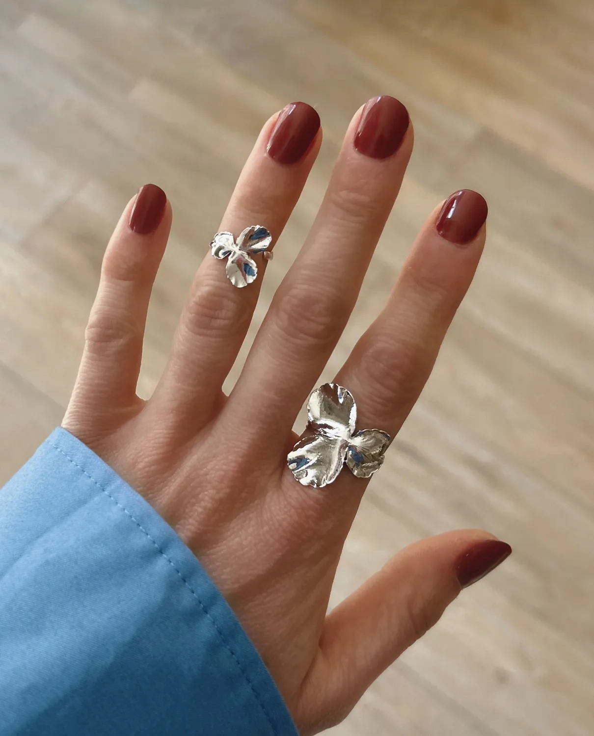Elise Tsikis Pensée Medium bague fleur or jaune