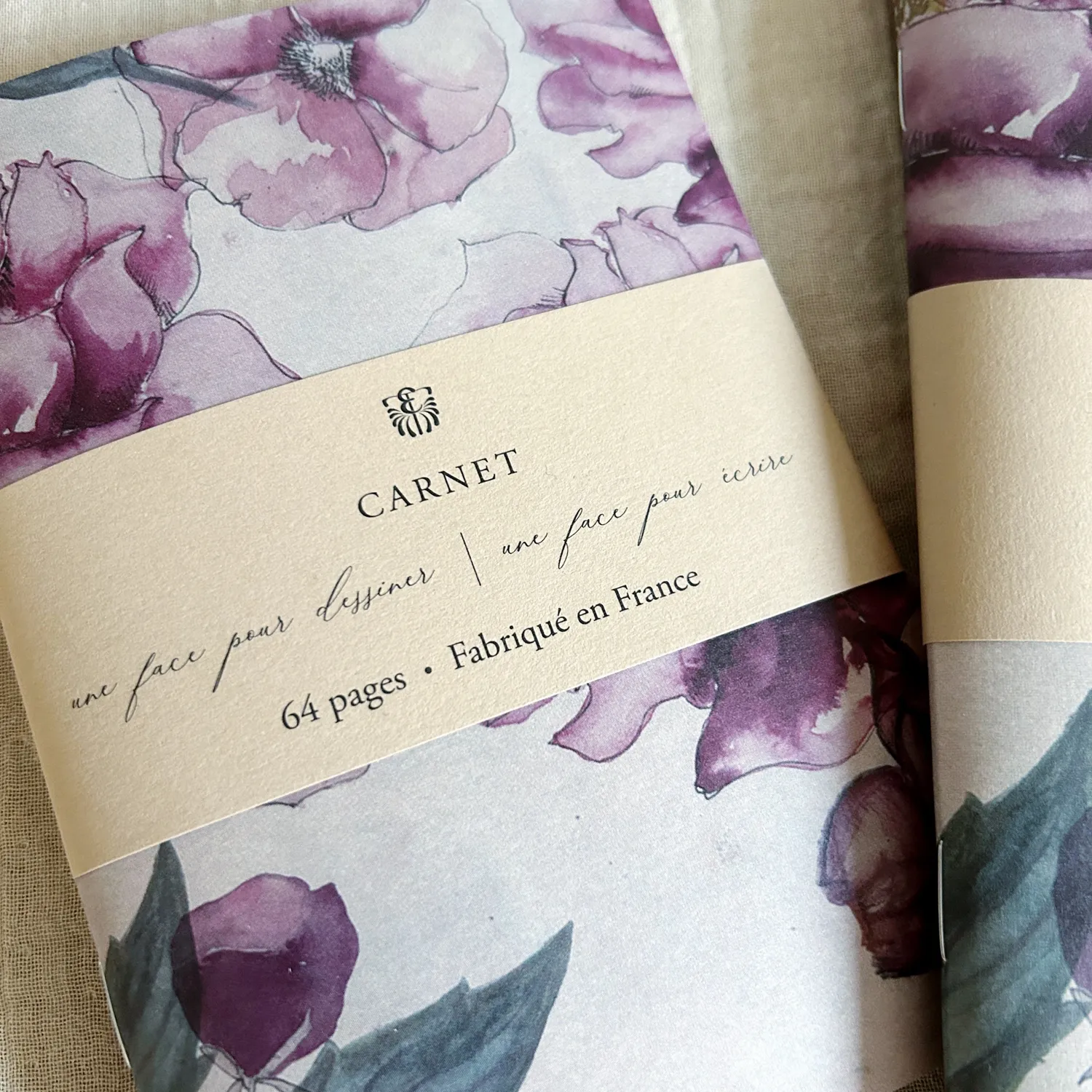 Elise Tsikis Simone duo carnets A5+A6 fleuris lignés
