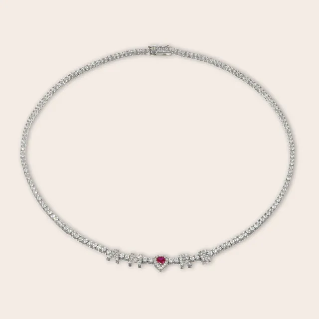 ULTIMA EDIZIONE Amore collier tennis cœur