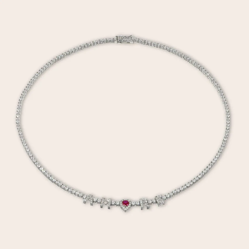 ULTIMA EDIZIONE Amore collier tennis cœur