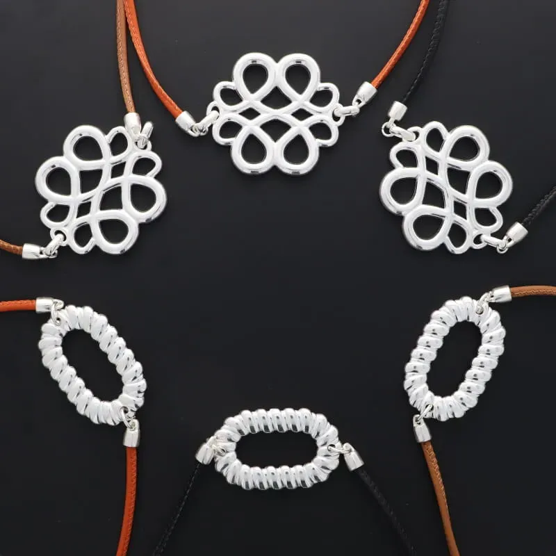 Secret de Cuir N°1570 ras de cou cuir bijou argenté