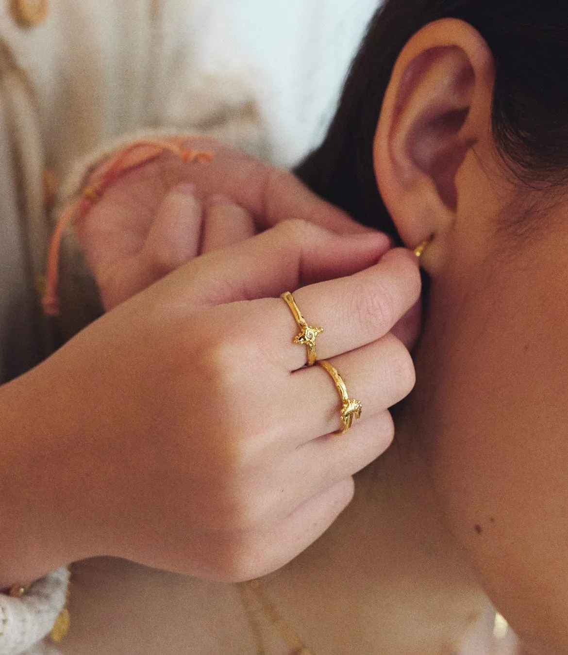 Elise Tsikis Celeste bague dorée femme ajustable