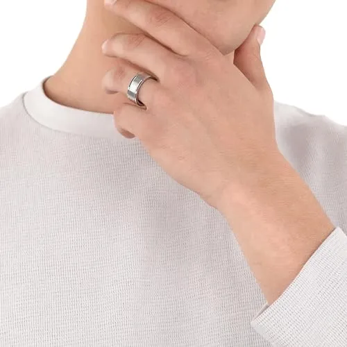 s.Oliver Bague Homme Acier Inoxydable Taille 66 Gravable