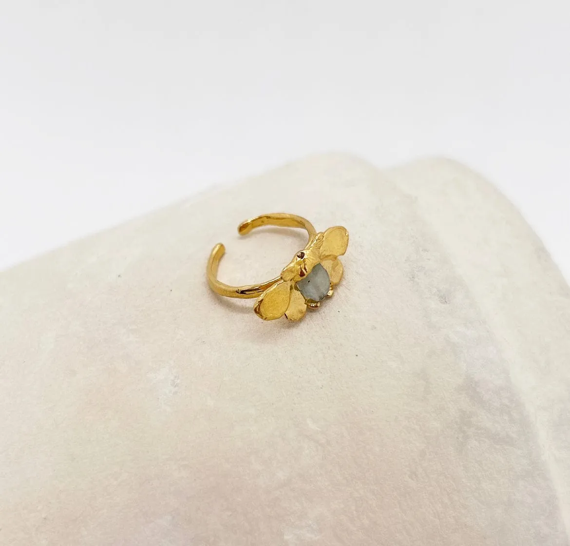 Elise Tsikis Nocturna bague ajustable femme papillon doré