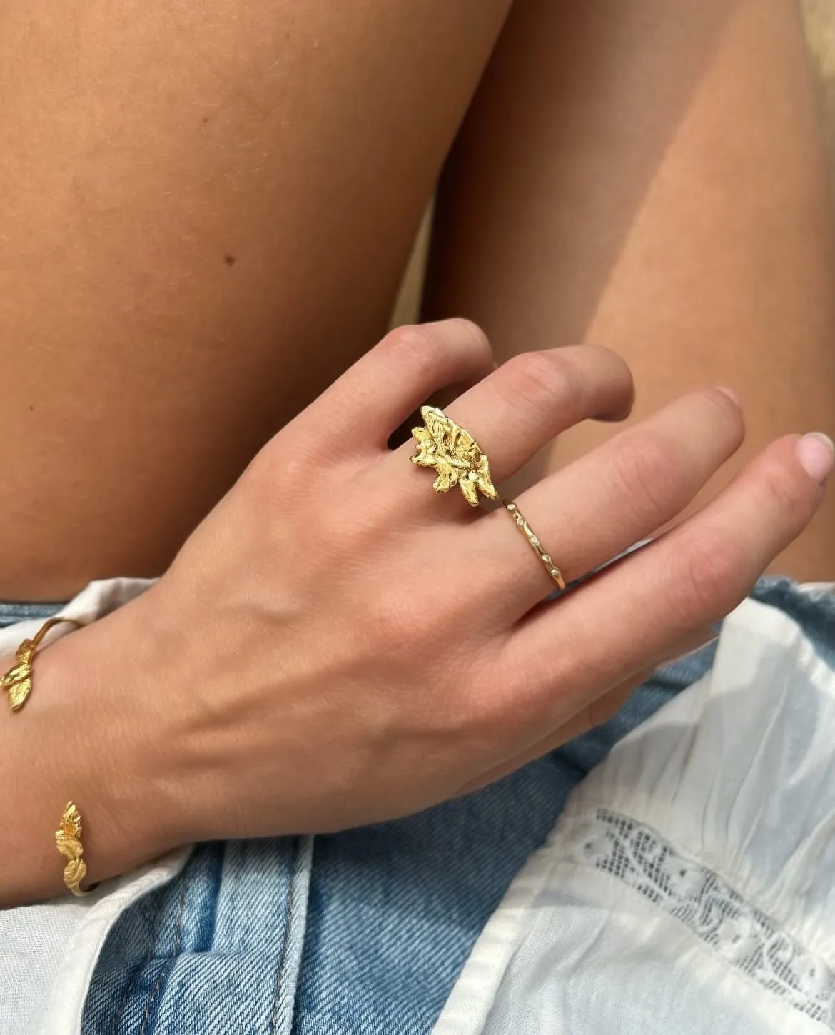 Elise Tsikis Alcudia small bague ajustable doré