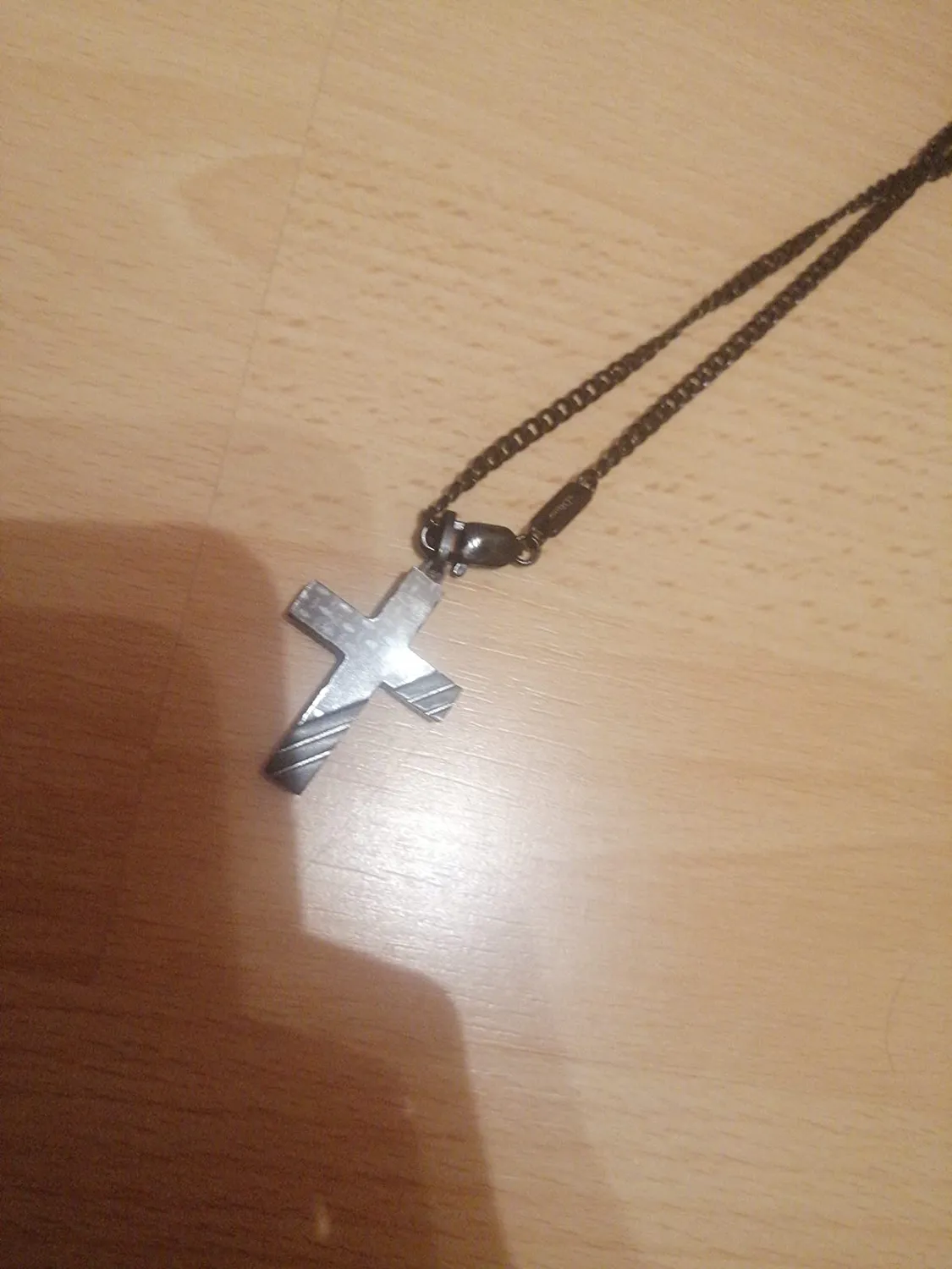 s.Oliver collier homme croix pendentif acier