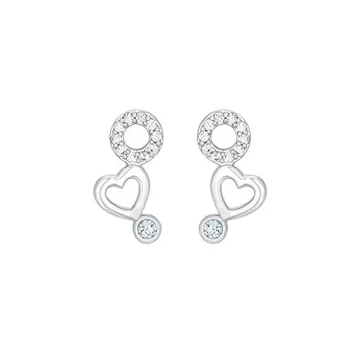 s.Oliver 2031515 boucles d'oreilles coeur argent enfant