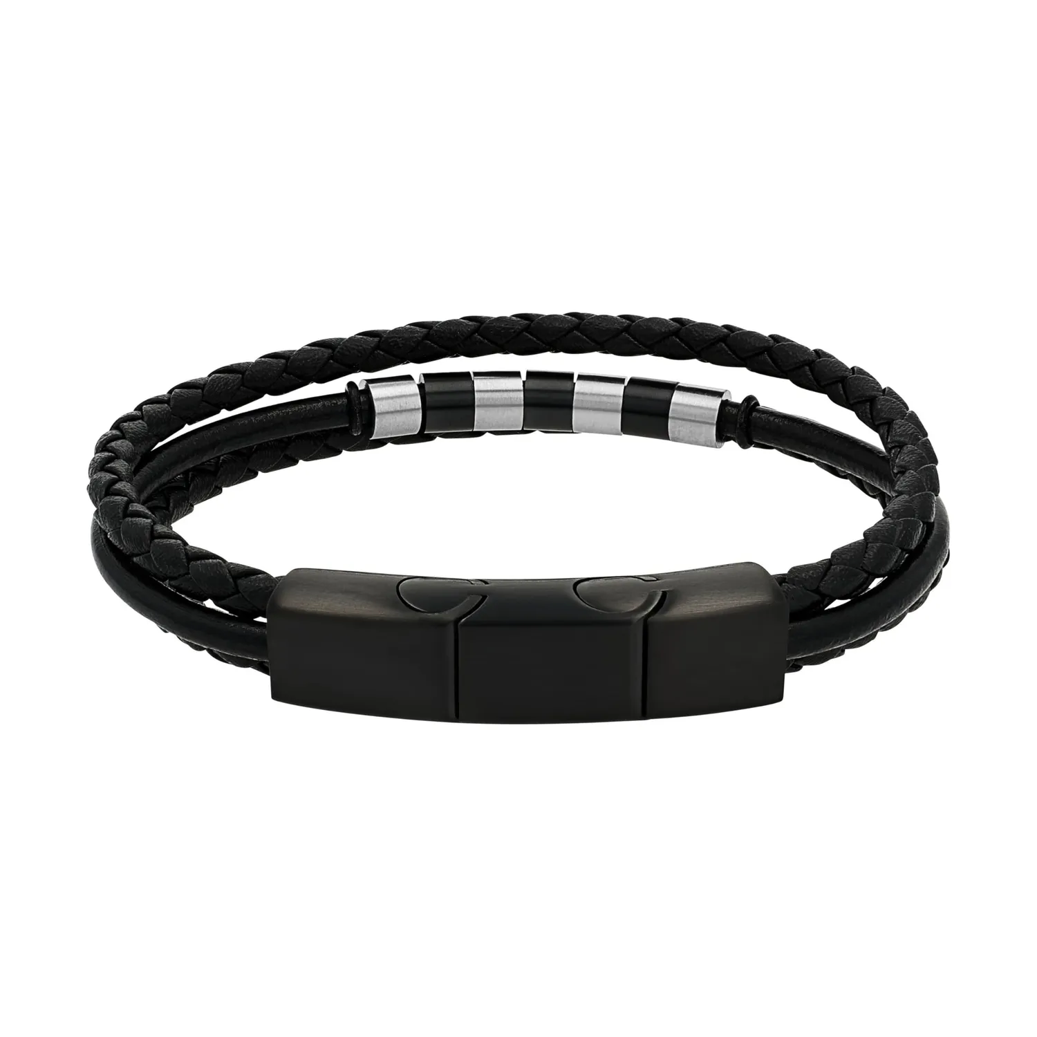 s.Oliver Bracelet Garçon Cuir Acier Moderne Cadeau