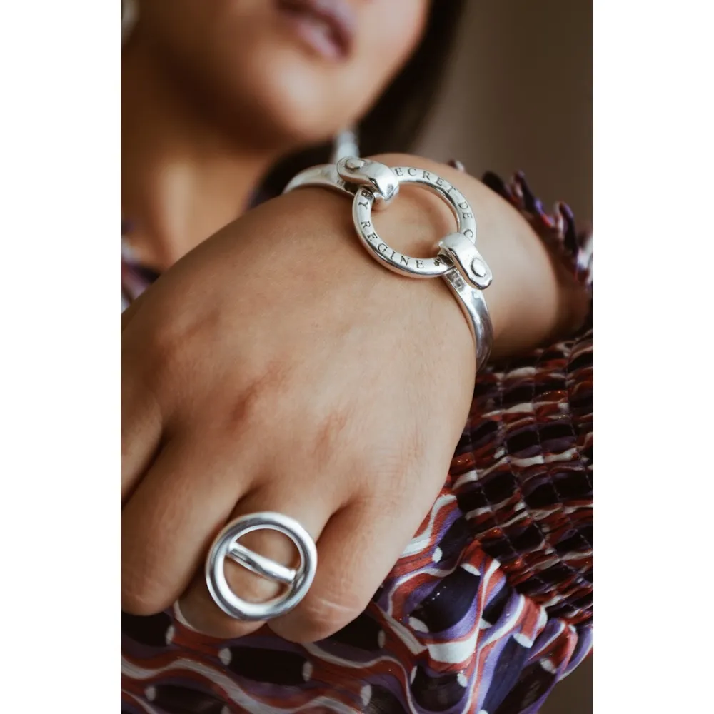 Secret de Cuir N°1200 bague cercle plaqué argent simple