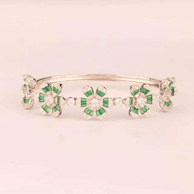 ULTIMA EDIZIONE rigido flower zirconi couleur bracelet rigide