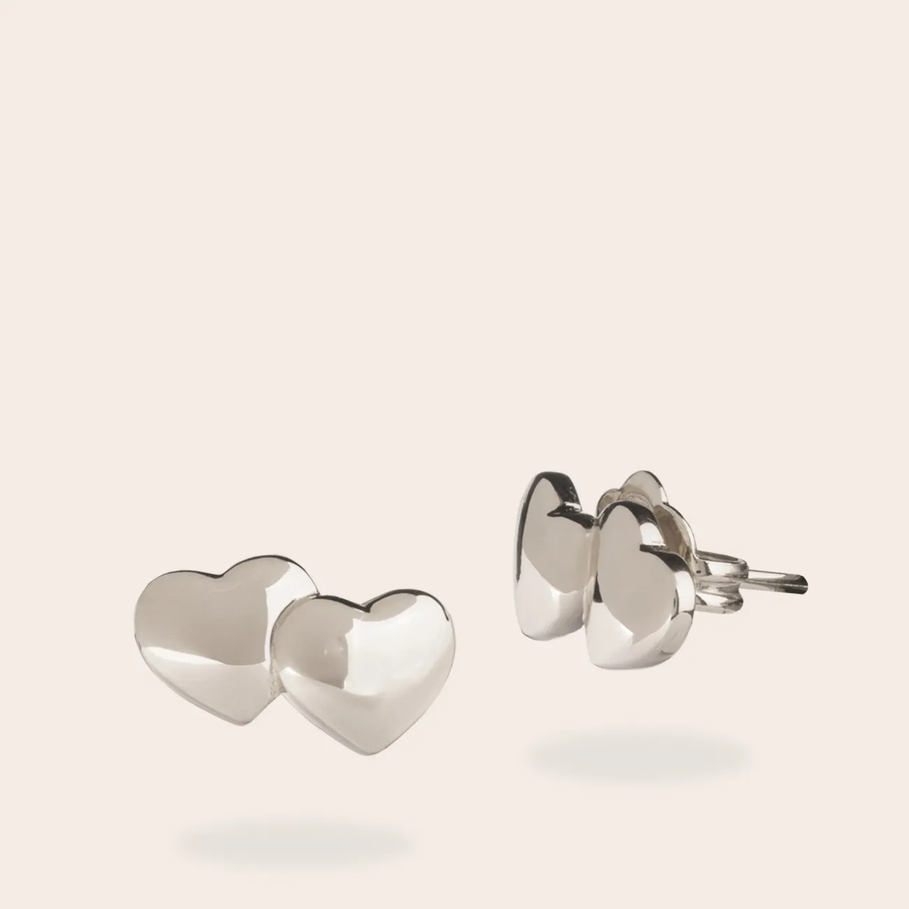 Ultima Edizione puces double petit coeur lisse