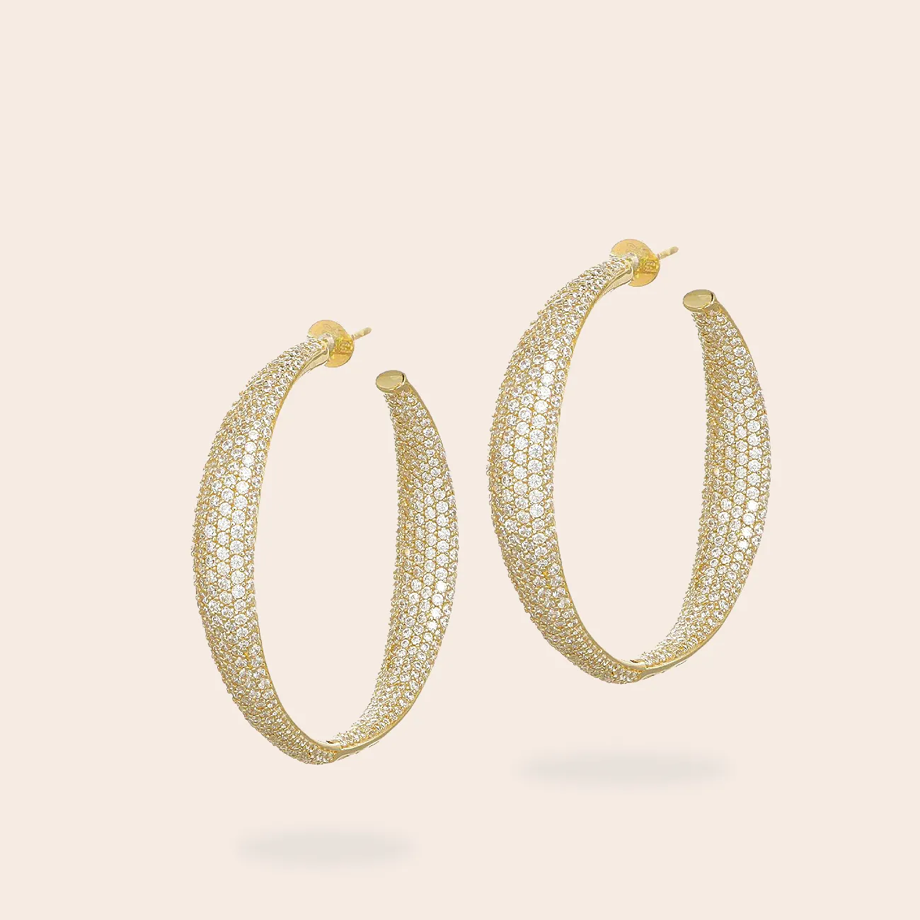 Ultima Edizione Cerchio Big Pavé boucles créoles