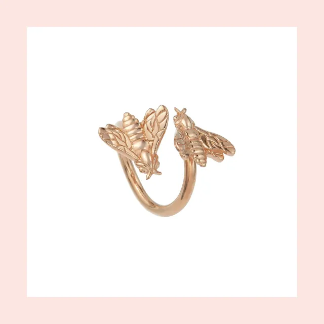 Lorella Tamberi Canal Bee Queen Two Bee bague contrarié rosé