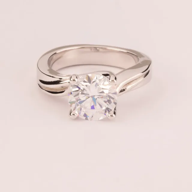 ULTIMA EDIZIONE Solitario 9 mm bague solitaire tige travaillée