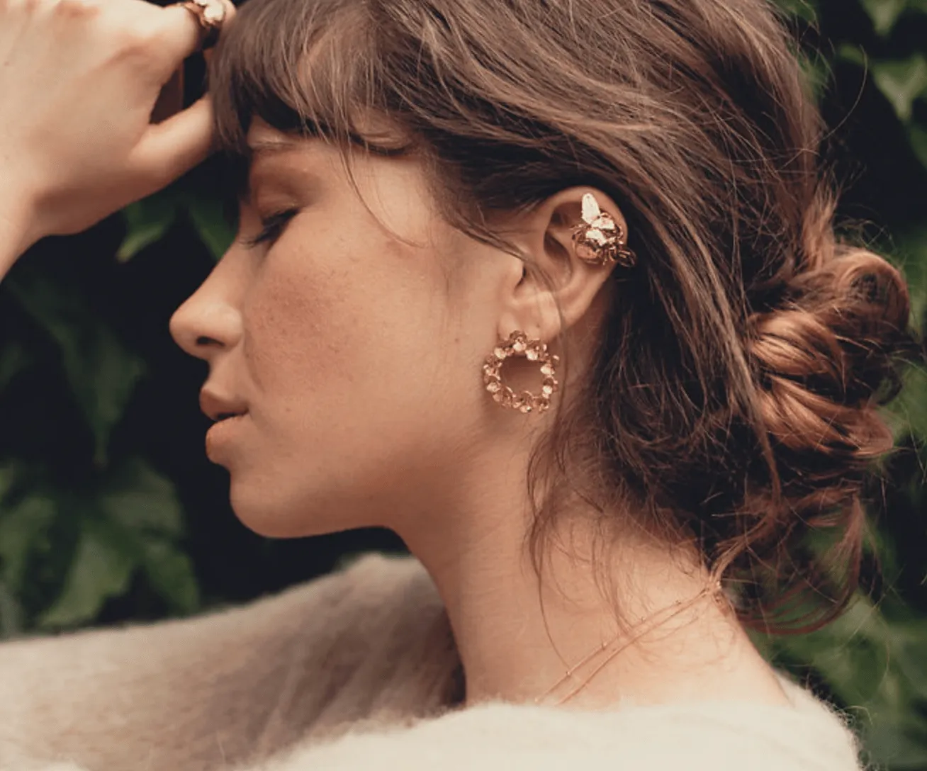 Elise Tsikis Abel boucles d'oreilles or jaune