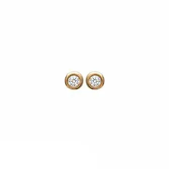 Oriana France puces zircons boucles d’oreilles plaqué or hypoallergénique