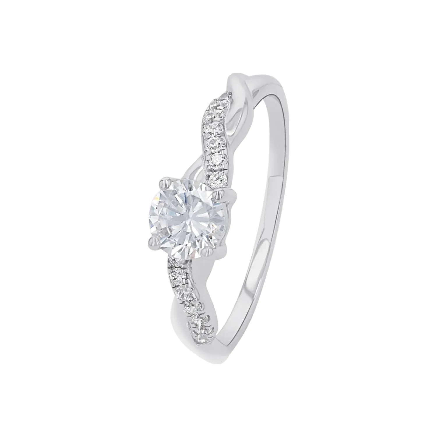 s.Oliver Solitaire bague femme argent zircone taille 56