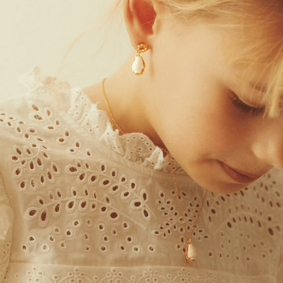 Elise Tsikis Brume boucles coquillage enfant 1,5 cm