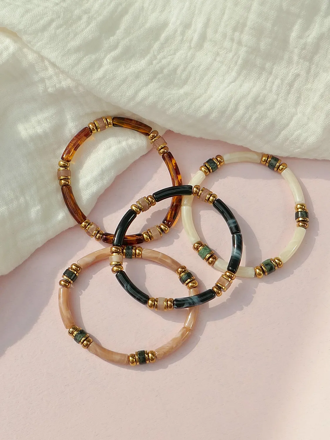 Cloralys Carmen hiver bracelet jonc élastique hématite
