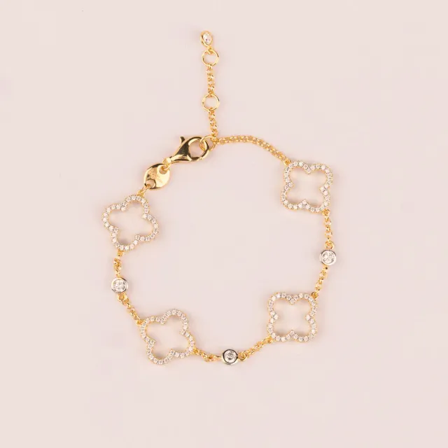 Ultima Edizione Fiori Stilizzati bracelet fleurs zircons