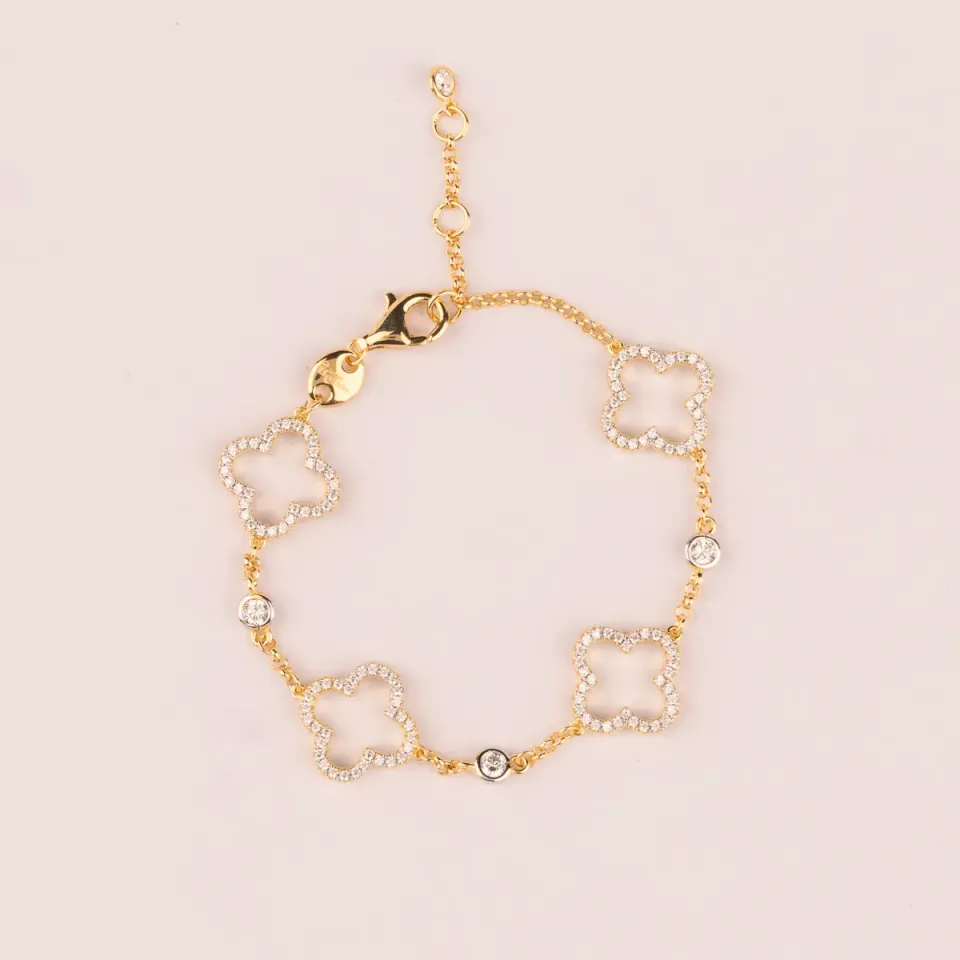 Ultima Edizione Fiori Stilizzati bracelet fleurs zircons
