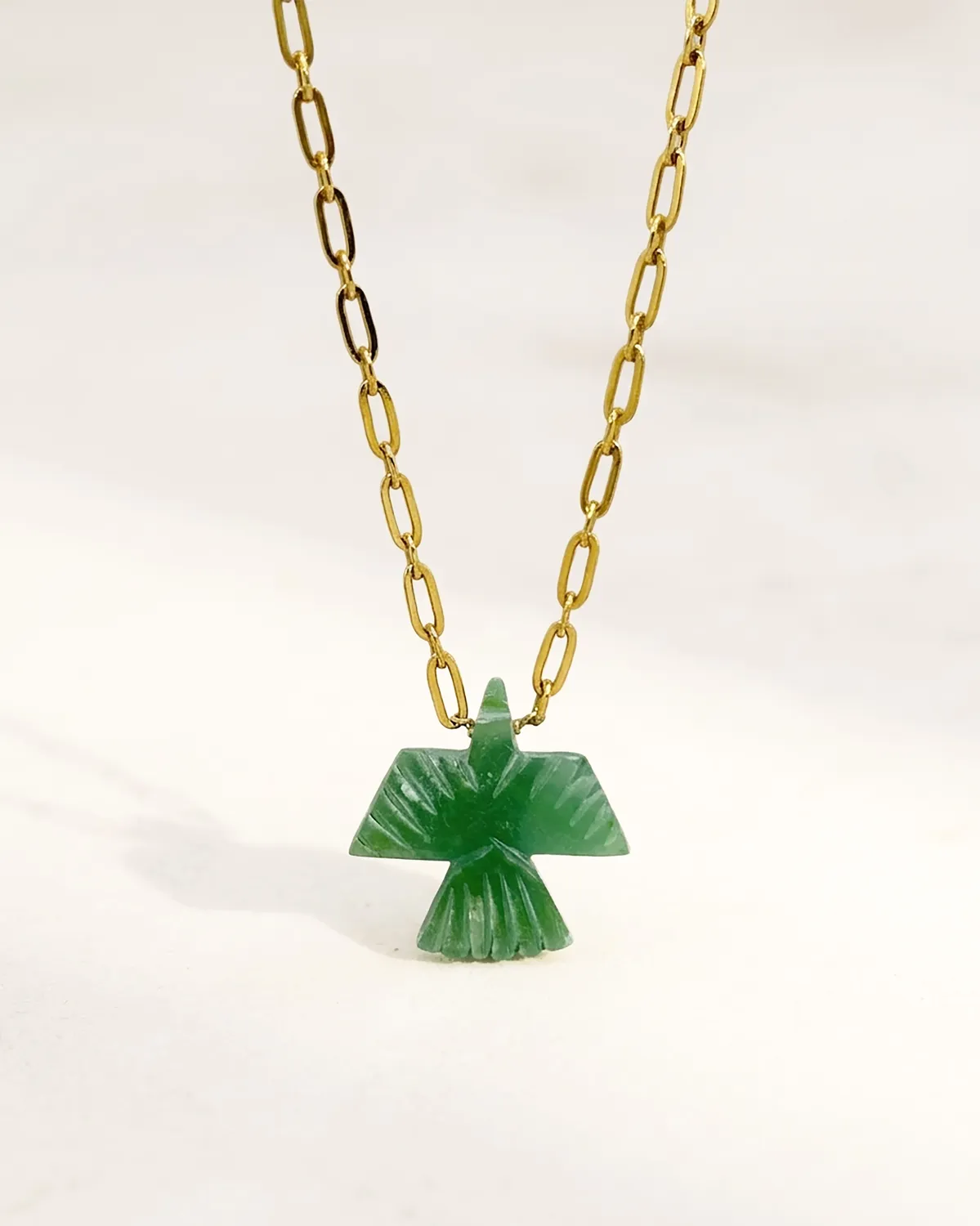 Elise Tsikis Pursley collier pendentif oiseau orange