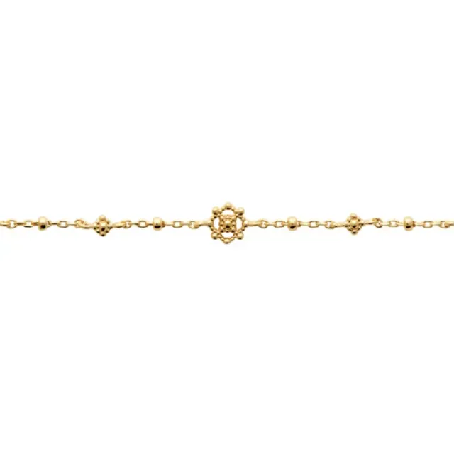 Oriana France Zélie bracelet plaqué or perles rondes