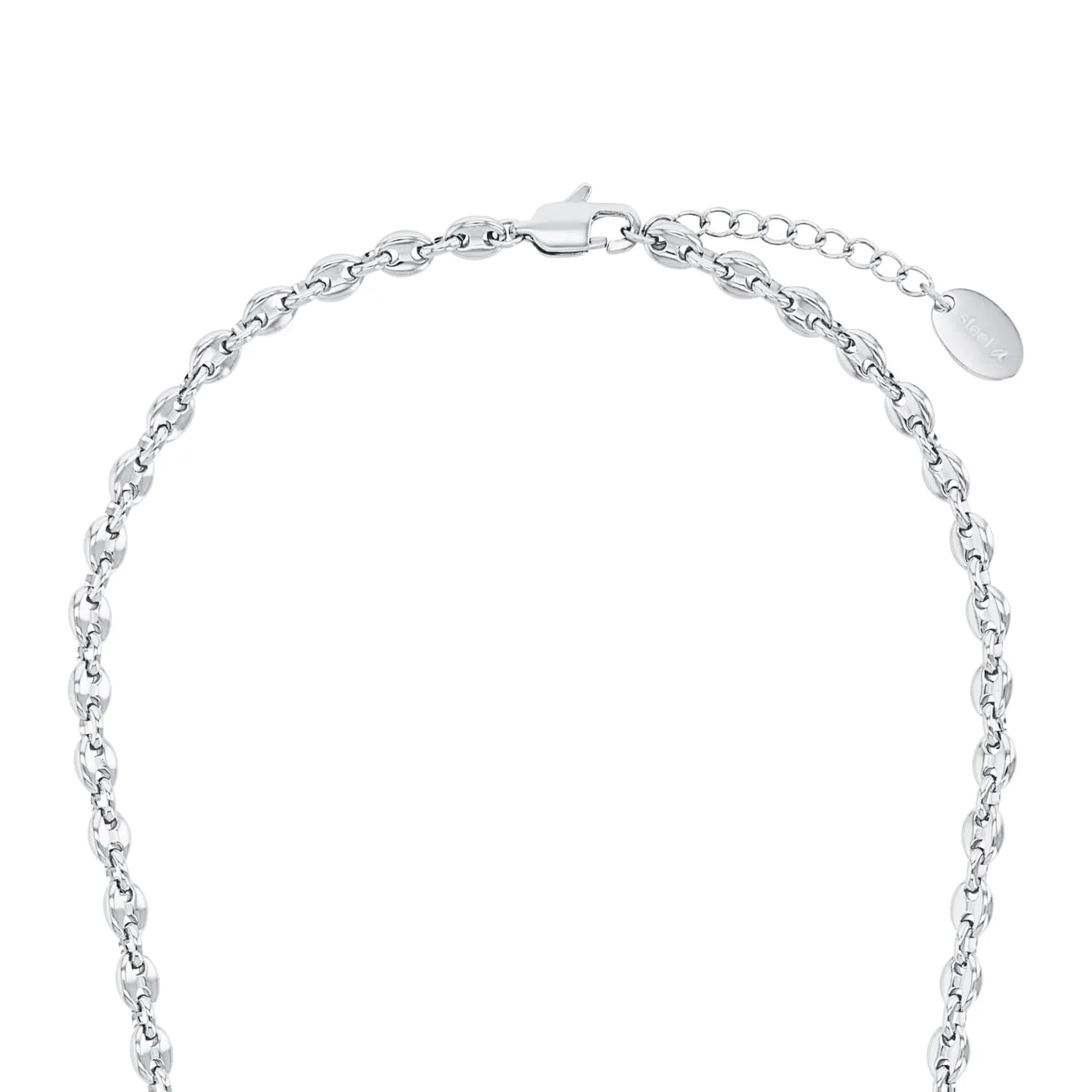 s.Oliver 2034941 collier femme argenté 42+3 cm acier
