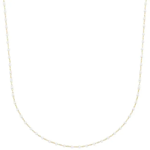 Oriana France perles miyuki collier blanc plaqué or