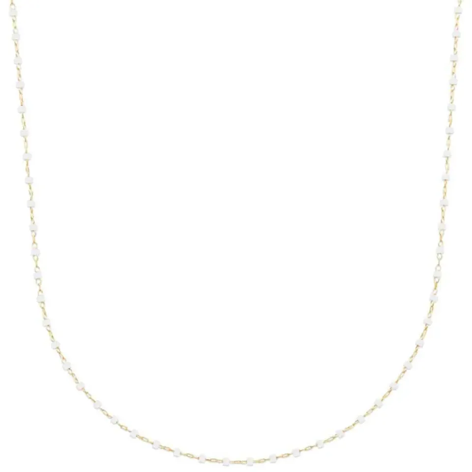 Oriana France perles miyuki collier blanc plaqué or