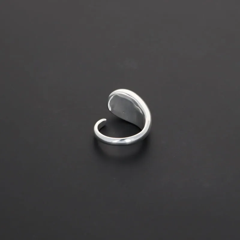 Secret de Cuir N°1301 bague goutte plaqué argent