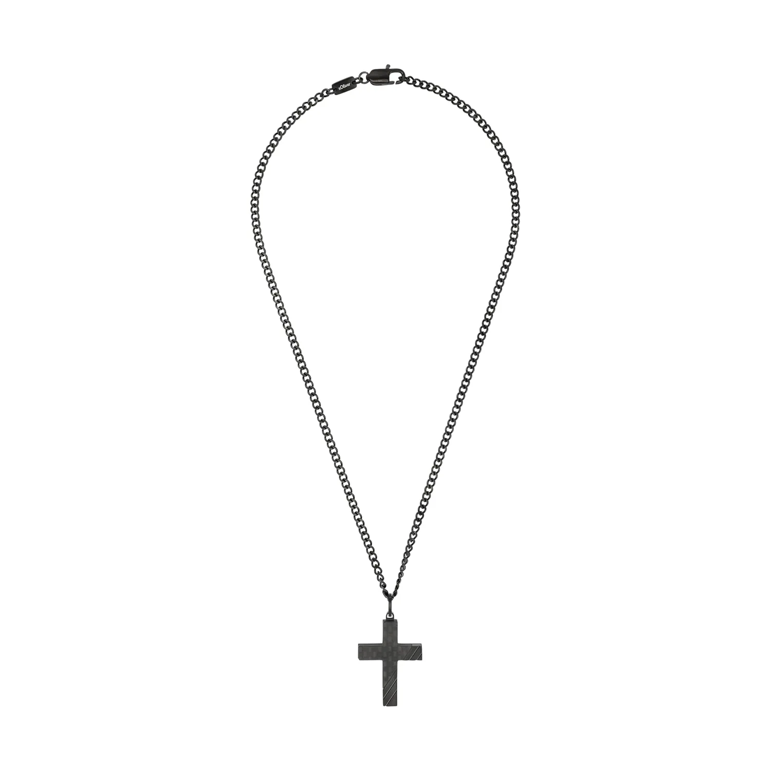 s.Oliver collier homme croix pendentif acier