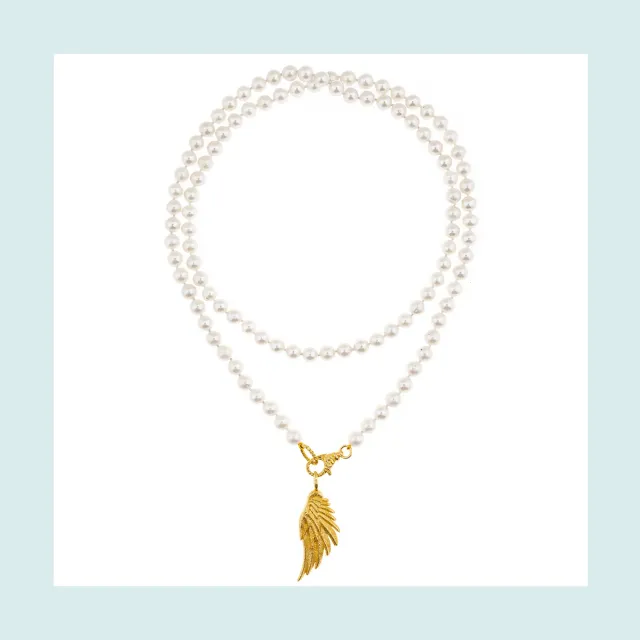 Lorella Tamberi Canal Artemis Wing collier perles 92 cm
