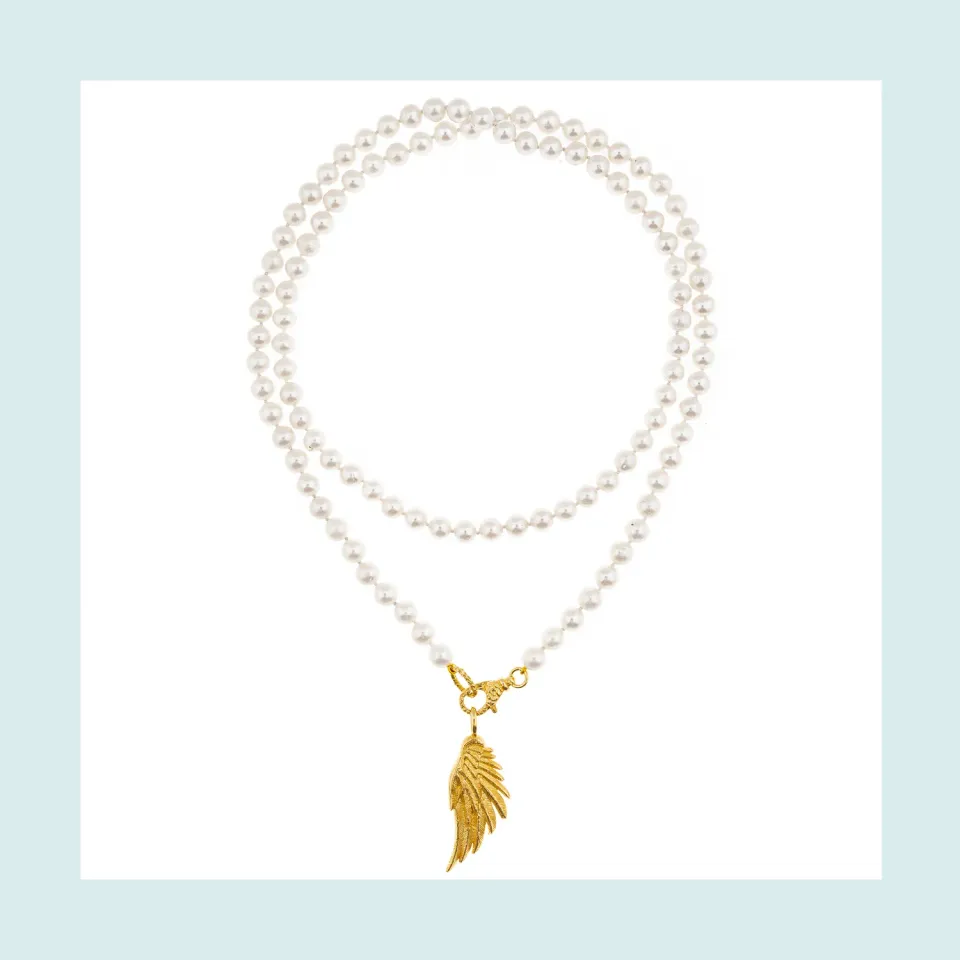 Lorella Tamberi Canal Artemis Wing collier perles 92 cm