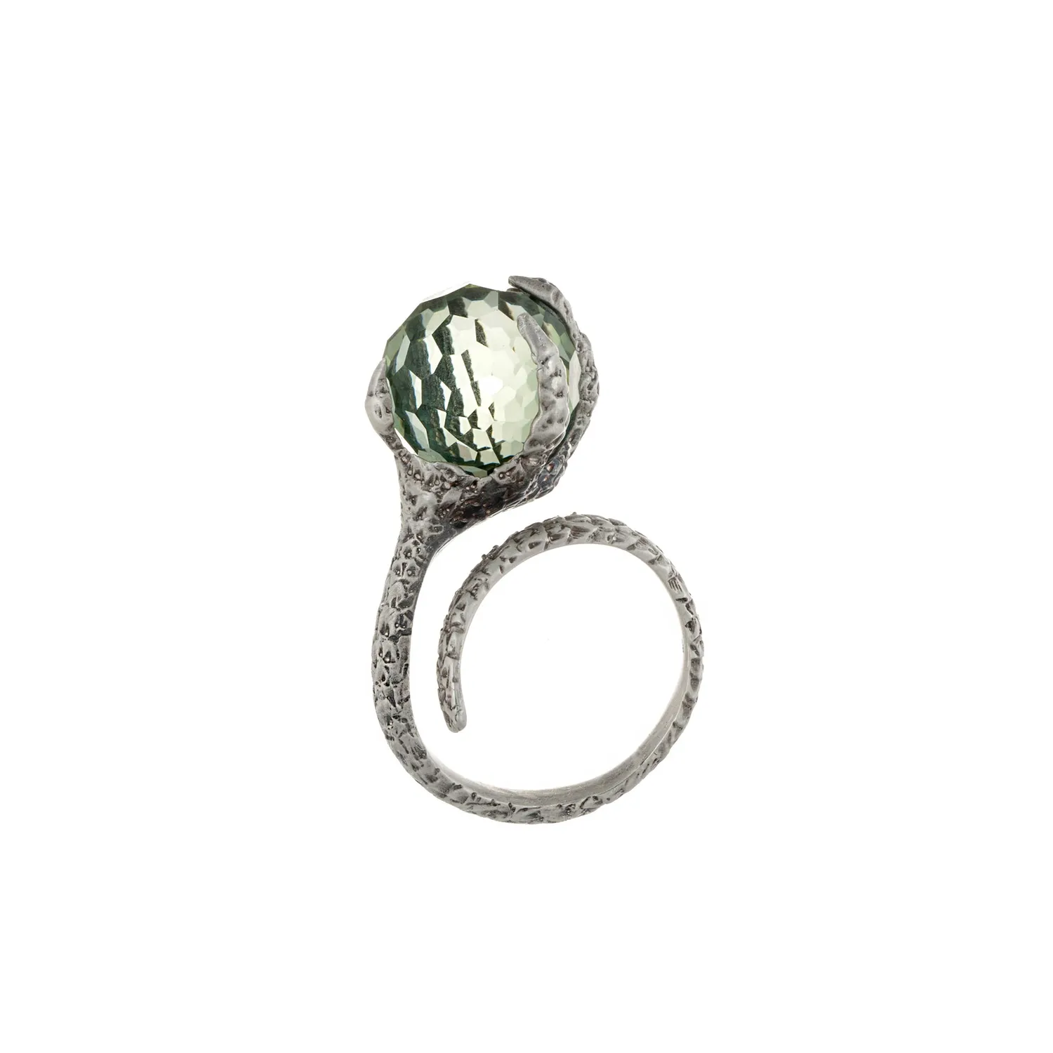 Lorella Tamberi Canal Artemis bague griffe prasiolite taille 12