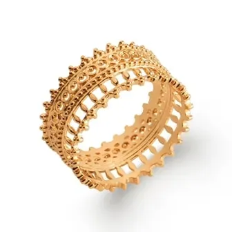 Oriana France couronne impériale bague plaqué or large