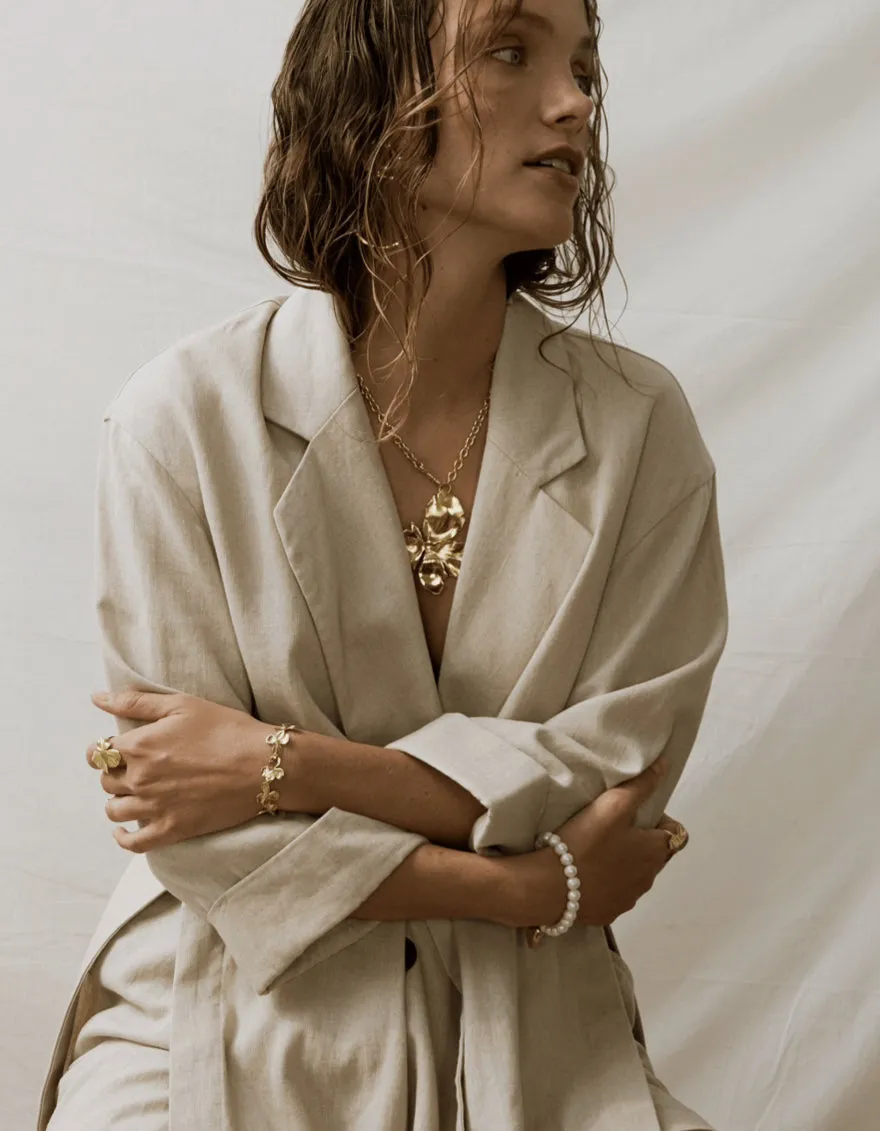 Elise Tsikis Kallisti bracelet fleurs doré