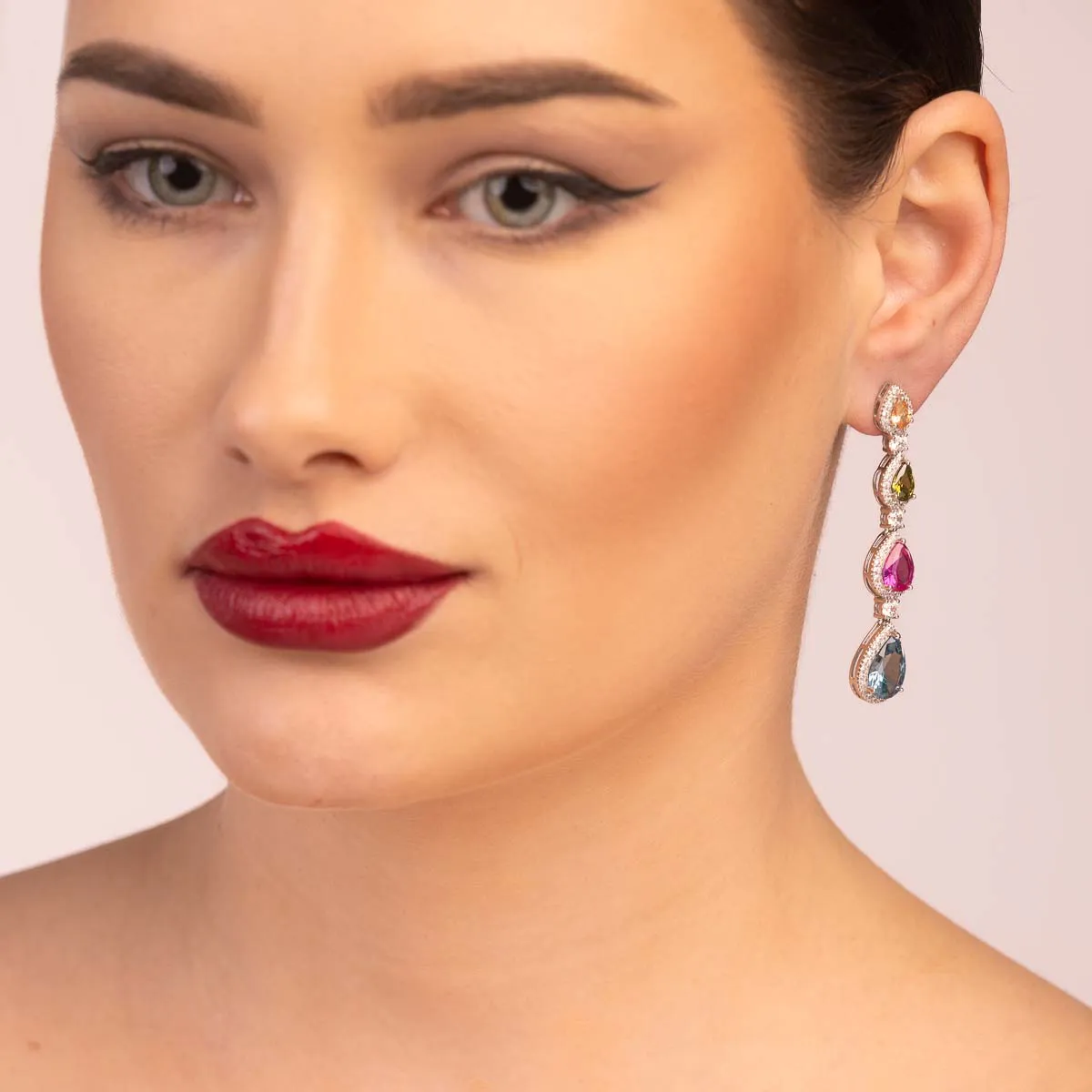 Ultima Edizione Zirconi boucles pendantes couleur