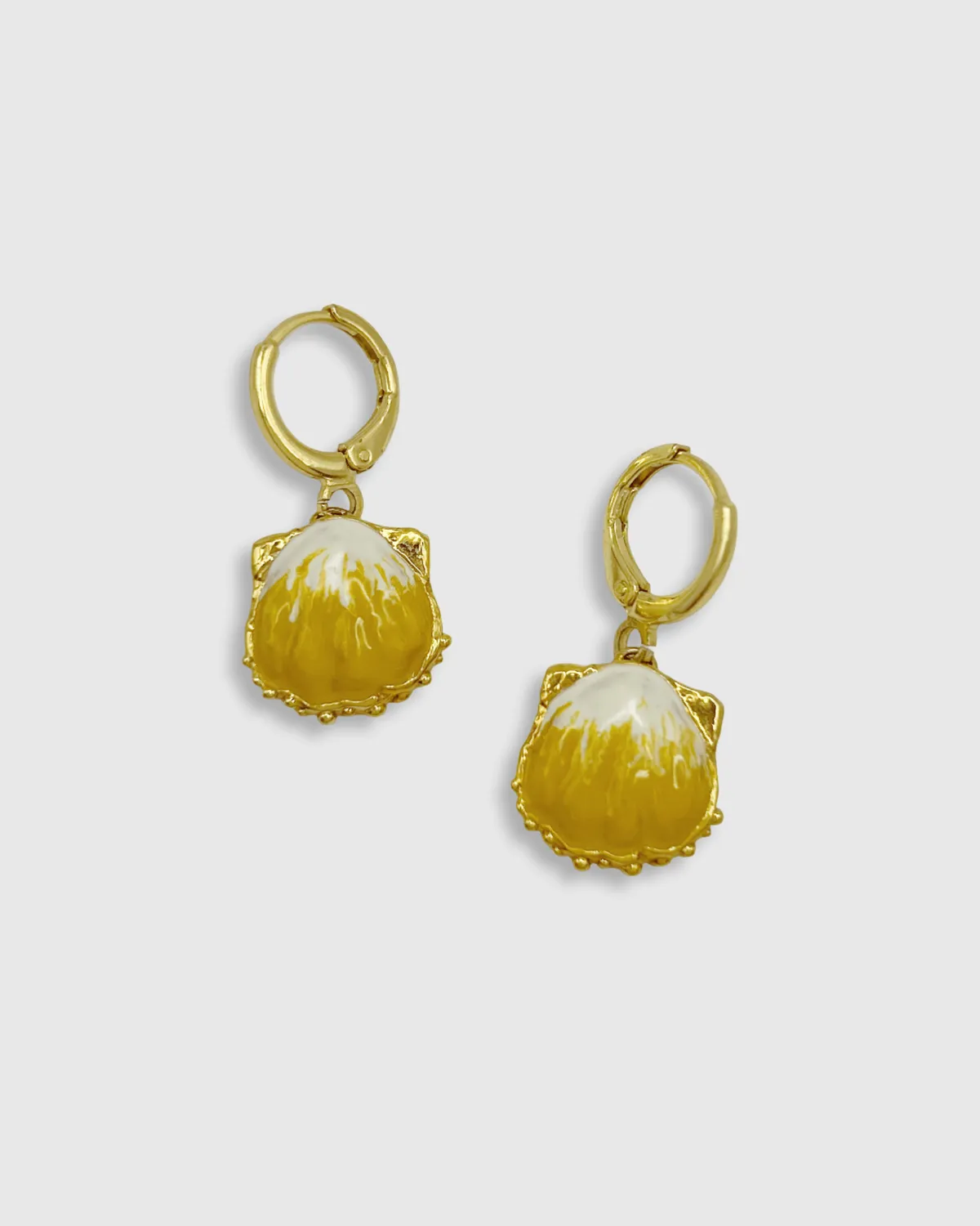 Elise Tsikis Nepta mini créoles émaillées or jaune