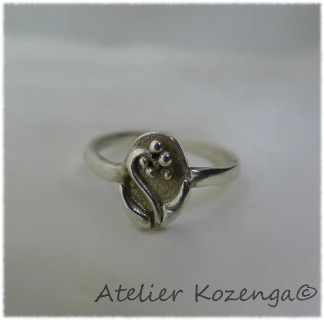 L'Atelier Kozenga floral muguet bague argent 950