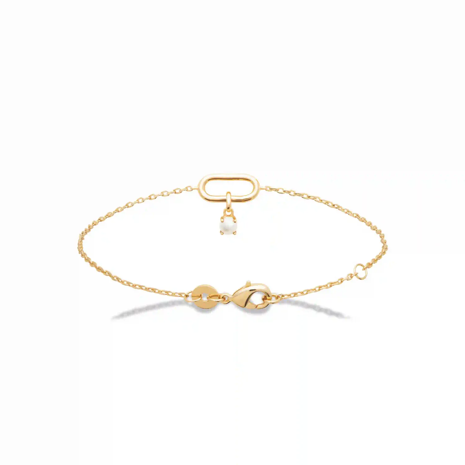 Oriana France perle bracelet plaqué or breloque culture