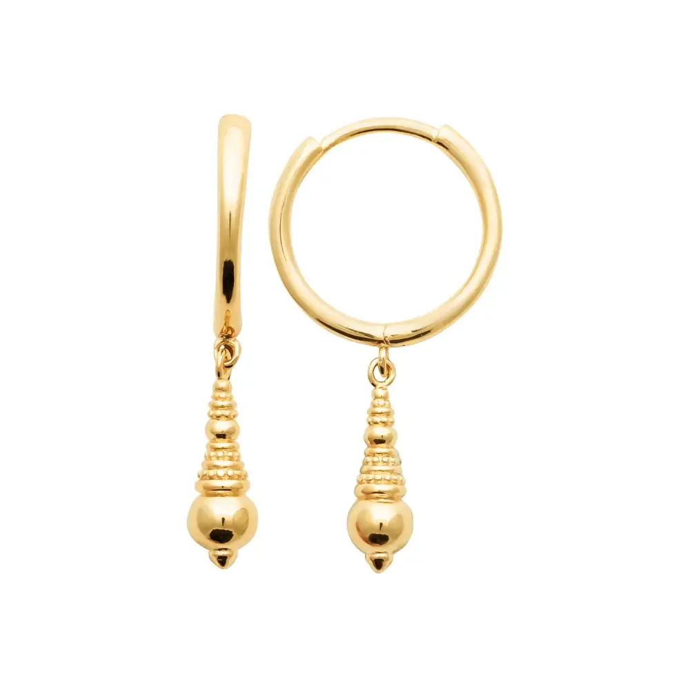 Oriana France Sonnettes boucles dormeuses plaqué or