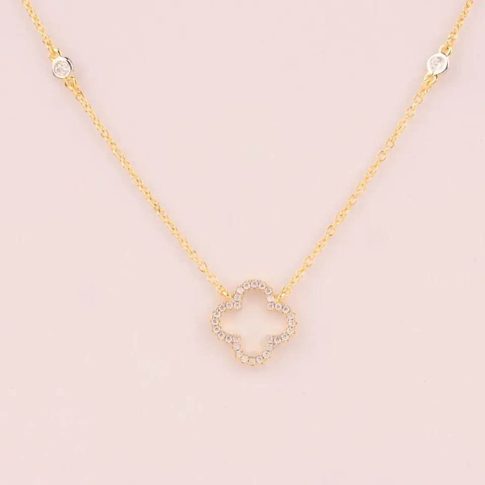 Ultima Edizione fleur collier zircon singulier