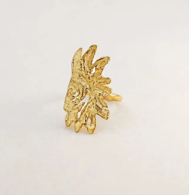 Elise Tsikis Alcudia large bague ajustable dorée