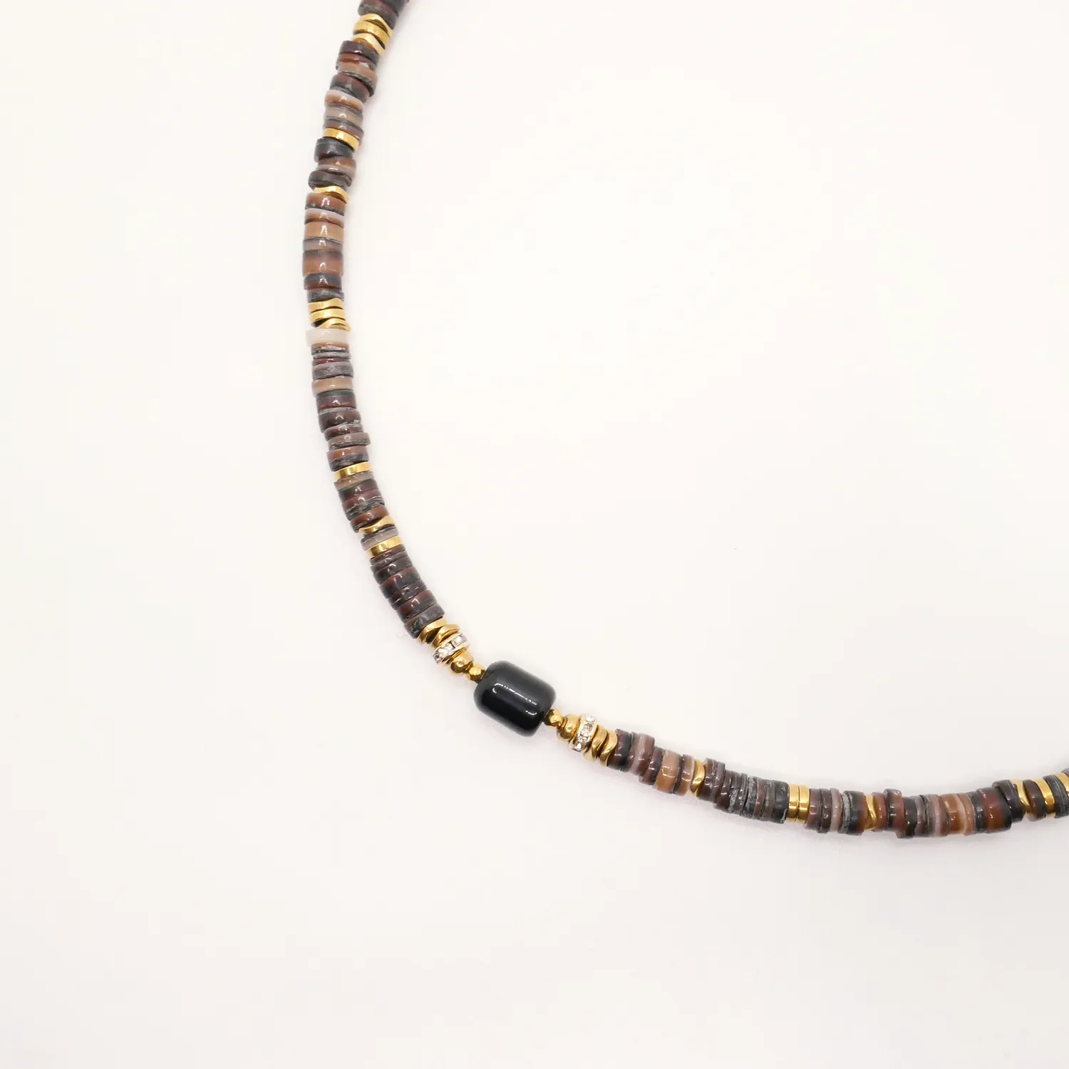 Cloralys Lonnie collier agate Afrique hématite