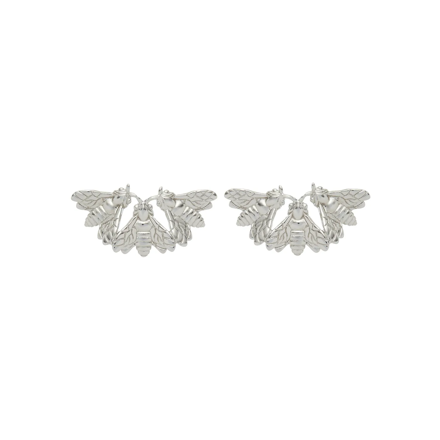 Lorella Tamberi Canal Bee Queen Fan-Shaped Bee boucles d’oreilles argent