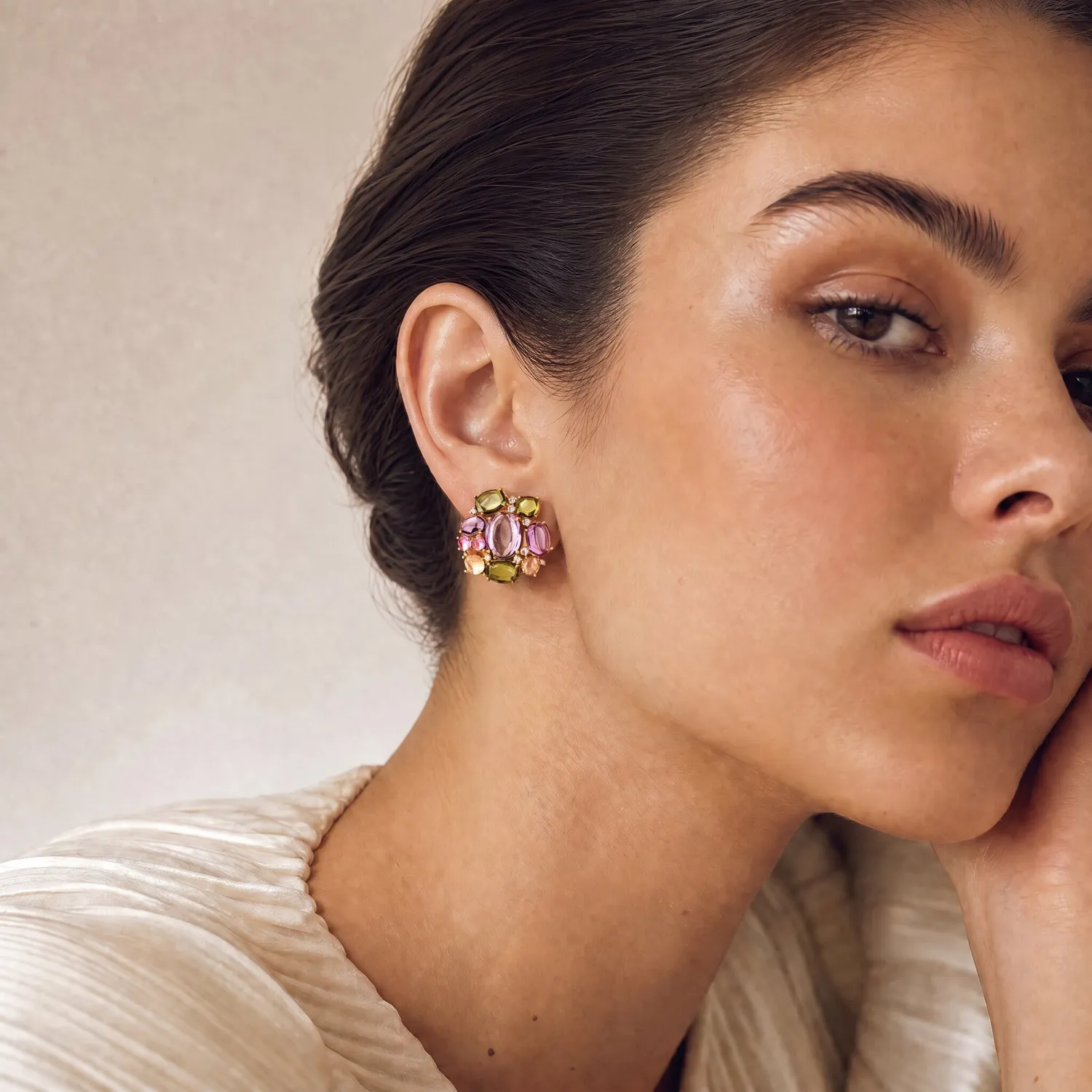Ultima Edizione Multicolor Cabochon boucles d'oreilles