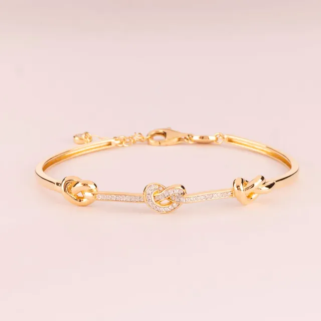 Ultima Edizione Bangle 3 Nœuds bracelet zircons