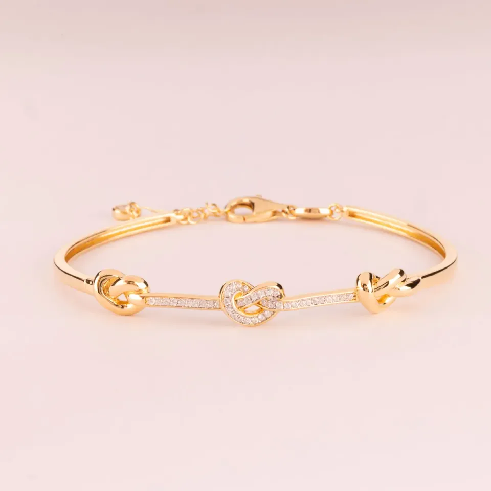 Ultima Edizione Bangle 3 Nœuds bracelet zircons